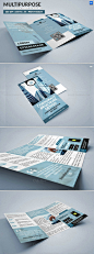 Multipurpose Trifold Brochure 三折页设计模板源文件国外素材-淘宝网
