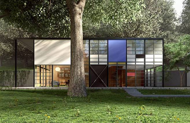 埃姆斯住宅的室外