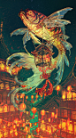 这包含一张图片：Night Ride, (Yuumei) Wenqing Yan