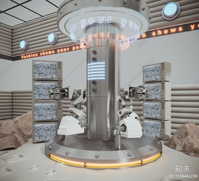 现代科技风美陈3D模型下载【ID:1128462239】-花瓣网