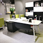 1.6米白色时尚老板桌简约现代单人办公桌椅写字台财务桌办公家具-淘宝网