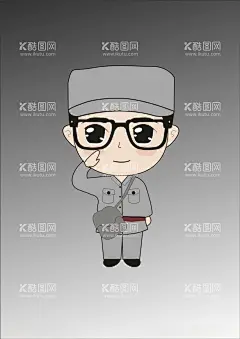 卡通人  - 源文件下载【酷图网】卡通,人物,书包,工装,眼睛男
