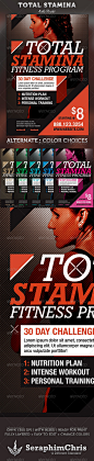 Total Stamina: 4x6 Fitness Flyer Template