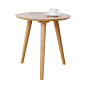 边几圆形小桌宜家边桌现代简约沙发角几实木咖啡桌北欧创意小茶几-淘宝网
