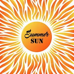 日光,夏天,贺卡,文字,计算机图标,自然美,分离着色,黄色,自然,热