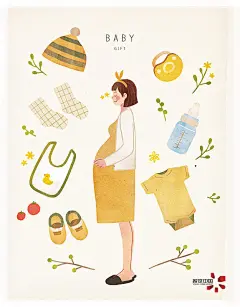 客户行业：计算机/信息技术服务
评析：母亲节还有一类值得关注的人群，那就是“准妈妈”，这系列孕妇插画每幅以一个柔和的主色调为主题，温暖可爱，拉进了消费者的心，容易共情。
ImazinsCG / 视觉中国