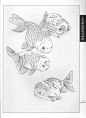 《工笔画线描动物画谱》之金鱼篇 