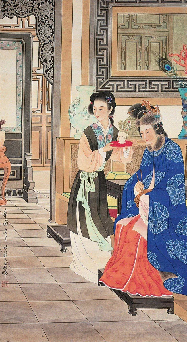 王叔晖人物工笔画精选 (28)图片_工笔画人物图片素材-花瓣网