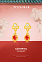 Mclon/曼卡龙花丝凤华·凤婉黄金耳钉珍珠婚嫁耳饰足金计价精品-tmall.com天猫