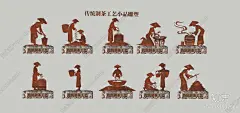 新中式采茶女剪影雕塑SU模型下载【ID:1151537568】
