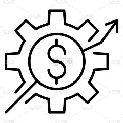 成本管理图标向量。资金周转平面图标向量形象