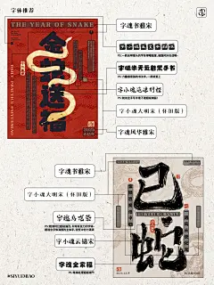 蛇年海报丨字体版式设计_7_思月喵_来自小红书网页版