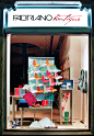 Fabriano Boutique Spring 2011 Installations : Window installations created for Fabriano Boutique's Spring 2011 collection. Folded, layered and suspended birds carrying away a sculpted Fabriano bag, entirely created out of paper.