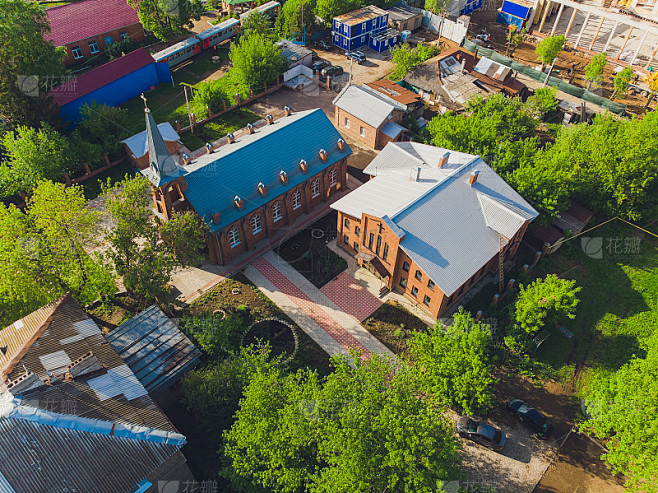 俯视图城市全景-乌法俄罗斯。