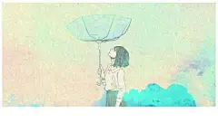 #插画# #手绘# #漫画#  恋爱气息__最纯洁的爱，也深深打动着身旁的人们……  墨沫与Ada|点点 