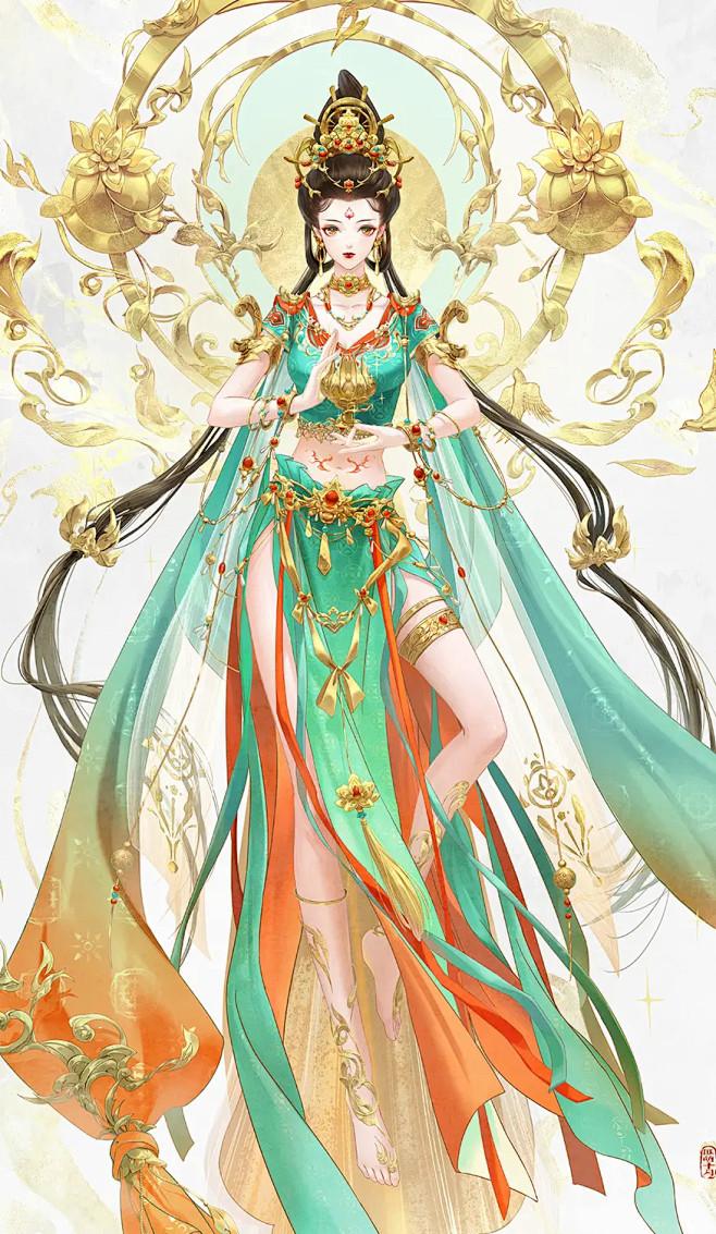 近期画的~敦煌舞女~