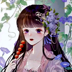 雨探花采集到古风女头像