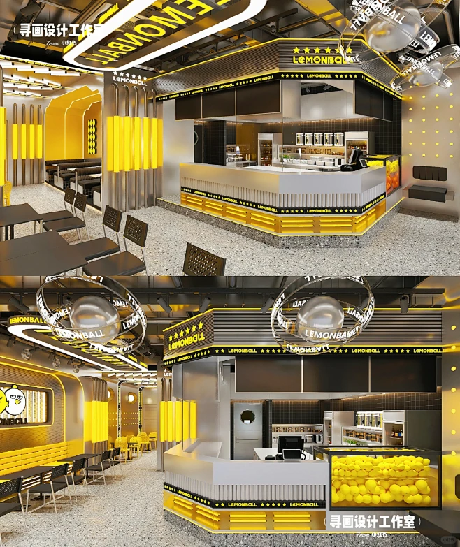 餐饮店设计 网红金属风空间设计-花瓣网
