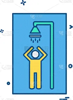 浴室,计算机图标,白色,分离着色,人,概念,房屋,设计,收集,淋浴