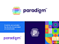 Paradigm Logo lines p logo monogram geometric patterns identity typography logotype logomark logo design colorful pattern branding logo