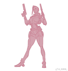 喵了个巴采集到pose-携带武器