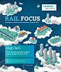 High Tech Railways : Magazine cover illustration for Siemens UK looking at how rail companies can use cloud computing to provide connected journeys.