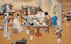 leview采集到国画人物场景