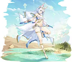 加贺（鸾） 狐舞白绢