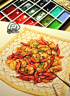 榴莲芋子采集到美食插画