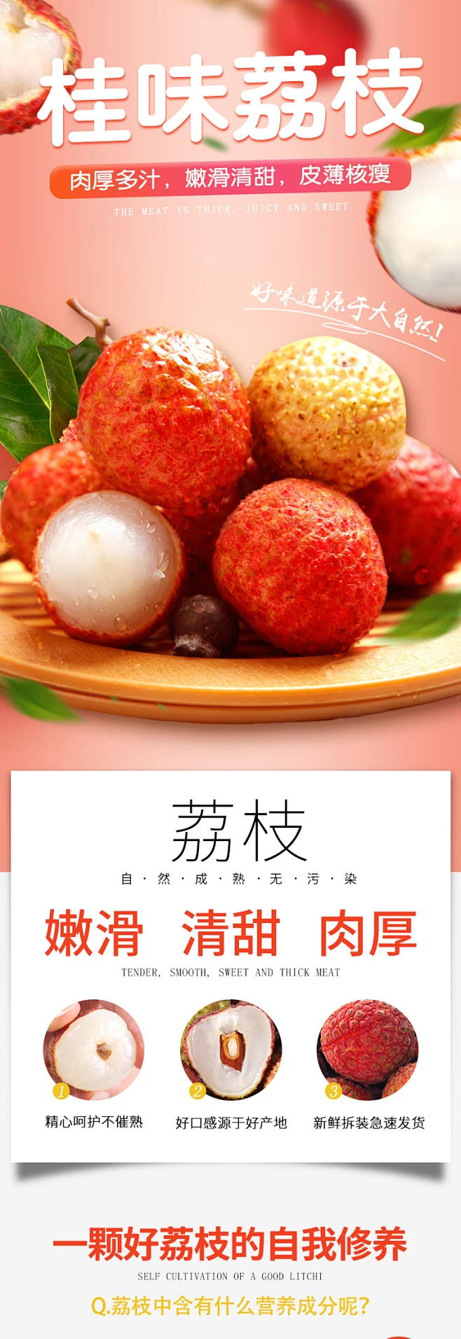 桂味荔枝岭南广东惠州罗浮山荔枝新鲜当季水果顺丰冷链直达5斤-tmall图片_荔枝图片素材-花瓣网