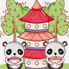 寿司,可爱,熊猫,分离着色,可爱的,宠物,亚洲,食品,图像,小吃