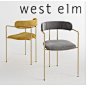 3d models: Chair - WEST ELM Lenox Dining Chair