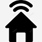 房子与WiFi图标 平面电商 创意素材