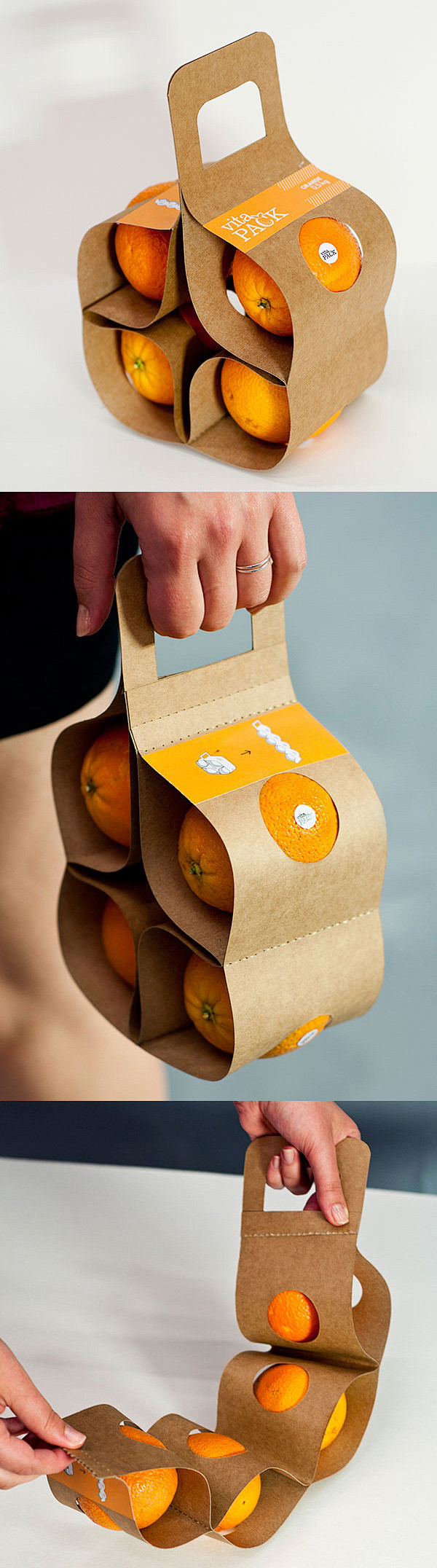 橙子手提包装，包装设计
