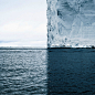 墨卡托投影 | 加拿大摄影师 David Burdeny 拍摄于南极威德尔海。冰山的倒影为画面留下一个完美的象限。