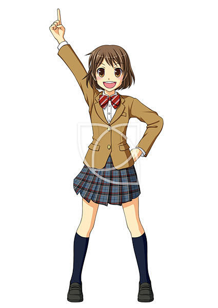 女学生姿势抬手