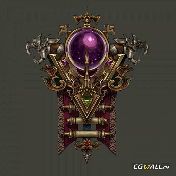 CGwall游戏原画网站_巫师玄幻盾牌