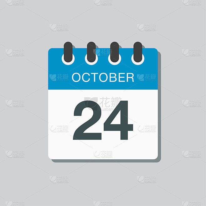 日历图标日10月24日，模板图标日期