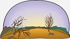 荒漠干枯树干风景插画矢量图高清素材 干枯 树干 荒漠 风景插画 矢量图 免抠png 设计图片 免费下载