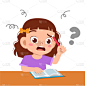 可爱的,儿童,暴力,幸福,女孩,铅笔,学校用品,绘画插图,人脑,家庭作业