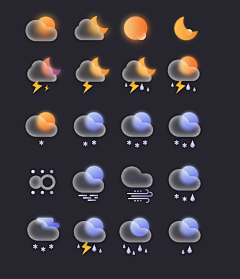 Cx-日尧采集到天气icon
