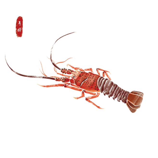 龙虾 插画 png