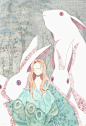 六月JUN  的插画 梦系列之三·兔子