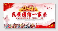 民族团结一家亲社会和谐