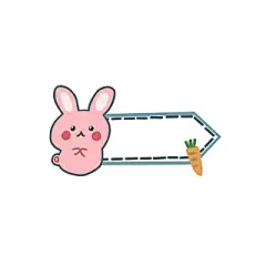 姓名牌卡通边框可爱小元素PNG素材