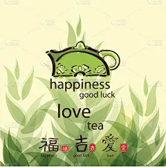 茶抽象背景与水壶