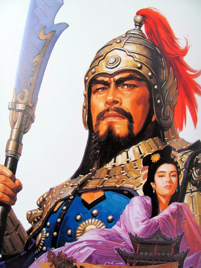 三国志英杰插画集 曹仁-花瓣网