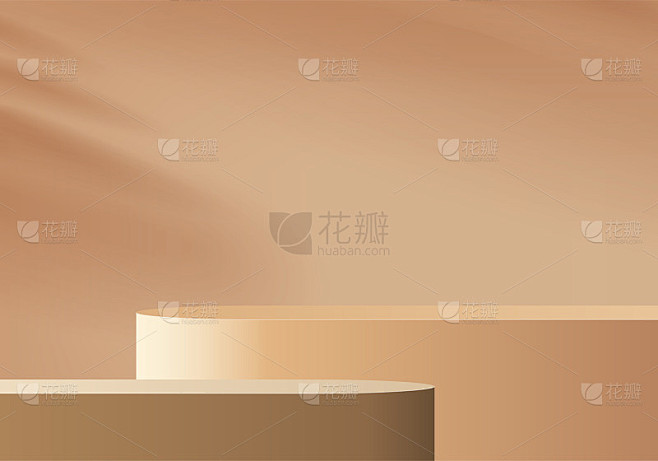 三维背景产品用几何平台展示最小的平台场景...