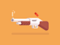 Shotgun  flat clean icon bullet vector weapon shotgun illustration gun armory