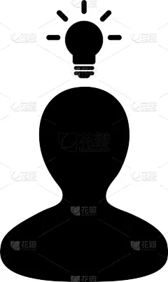 人,符号,侧面像,男性,计算机图标,头像,电灯泡,商务,策略,灵感
